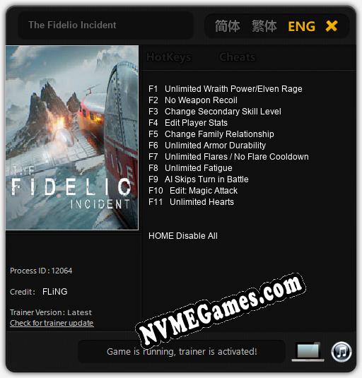 The Fidelio Incident: Trainer +11 [v1.6]