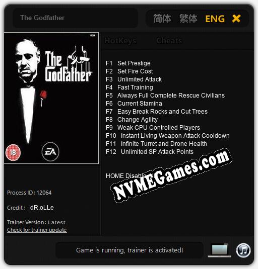 Treinador liberado para The Godfather [v1.0.6]