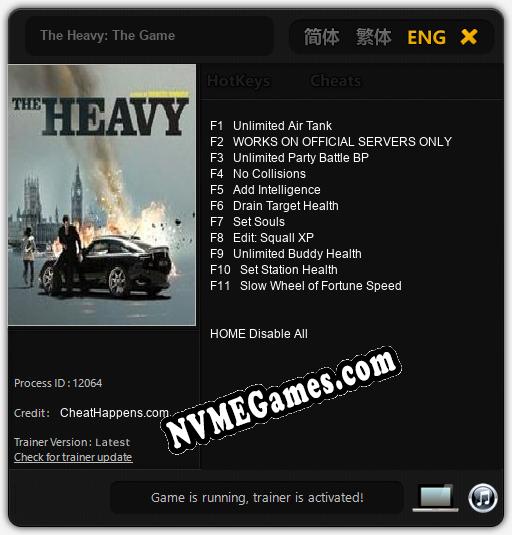 The Heavy: The Game: Treinador (V1.0.27)