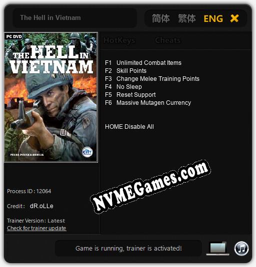 Treinador liberado para The Hell in Vietnam [v1.0.1]