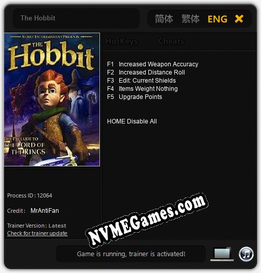 The Hobbit: Trainer +5 [v1.4]