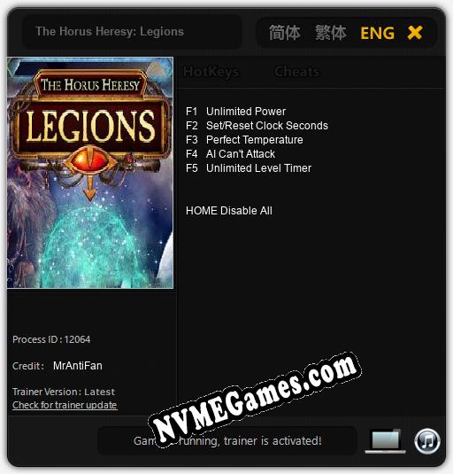 The Horus Heresy: Legions: Treinador (V1.0.98)