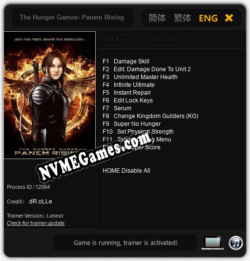 The Hunger Games: Panem Rising: Cheats, Trainer +12 [dR.oLLe]