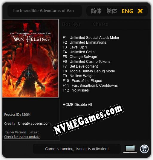 The Incredible Adventures of Van Helsing III: Trainer +12 [v1.1]