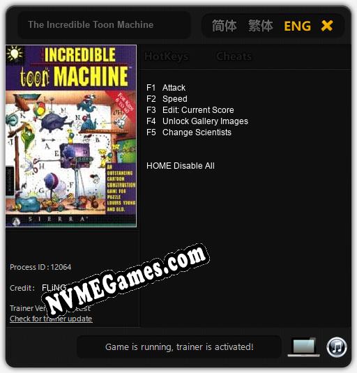 The Incredible Toon Machine: Trainer +5 [v1.9]