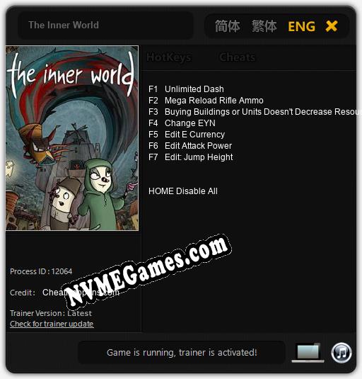 The Inner World: Cheats, Trainer +7 [CheatHappens.com]