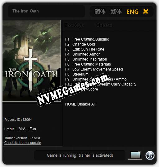 The Iron Oath: Cheats, Trainer +11 [MrAntiFan]