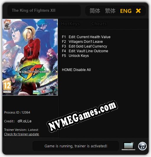 The King of Fighters XII: Treinador (V1.0.86)