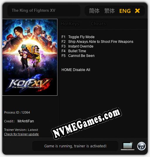 The King of Fighters XV: Cheats, Trainer +5 [MrAntiFan]