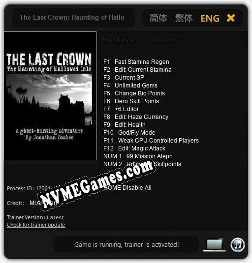 The Last Crown: Haunting of Hallowed Isle: Trainer +14 [v1.5]