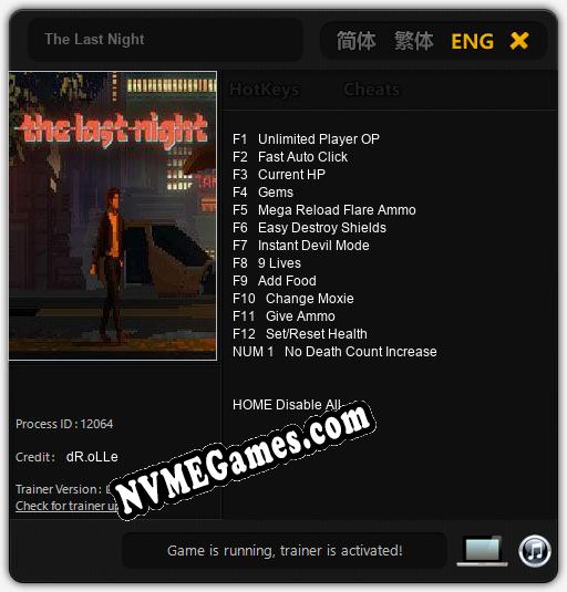 The Last Night: Trainer +13 [v1.2]