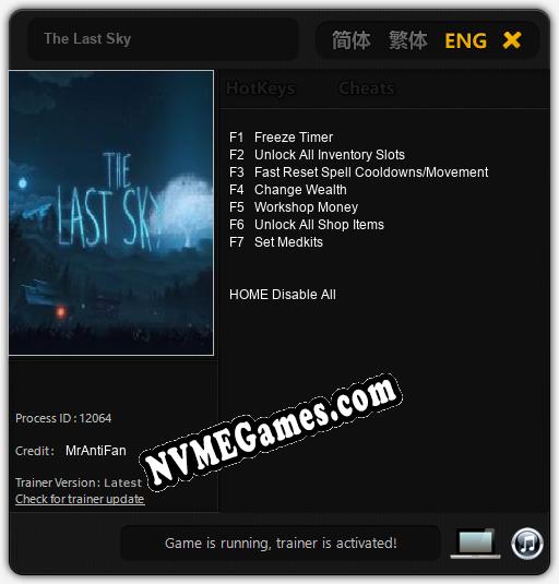 The Last Sky: Treinador (V1.0.3)