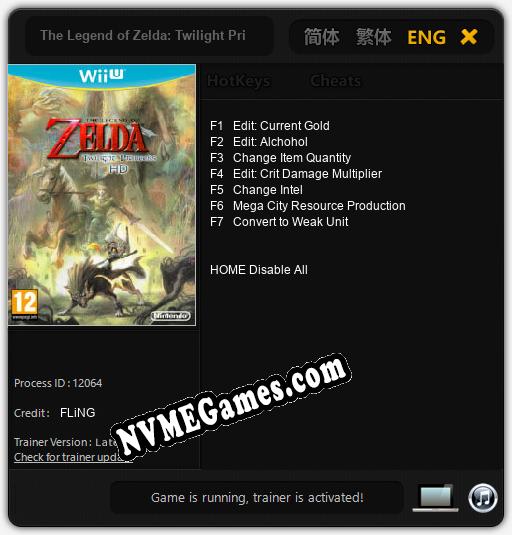 Treinador liberado para The Legend of Zelda: Twilight Princess HD [v1.0.6]