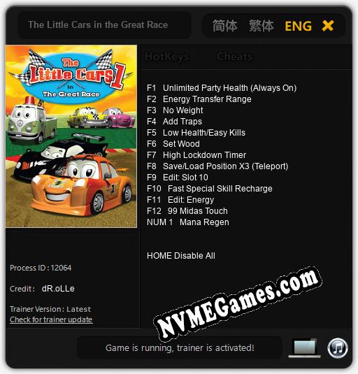 Treinador liberado para The Little Cars in the Great Race [v1.0.7]