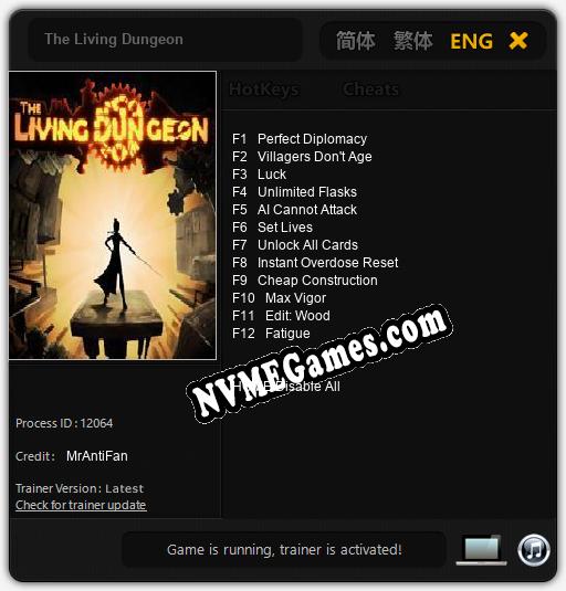 Treinador liberado para The Living Dungeon [v1.0.5]