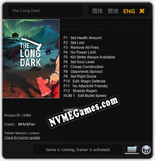 The Long Dark: Cheats, Trainer +13 [MrAntiFan]