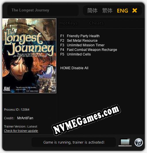The Longest Journey: Treinador (V1.0.85)