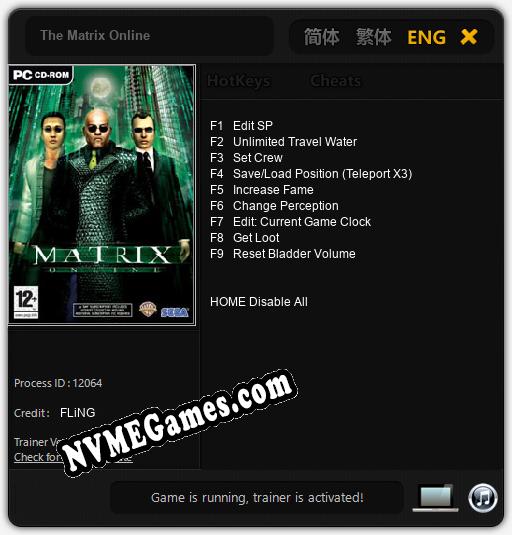 The Matrix Online: Cheats, Trainer +9 [FLiNG]