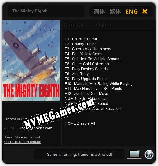 The Mighty Eighth: Trainer +15 [v1.2]