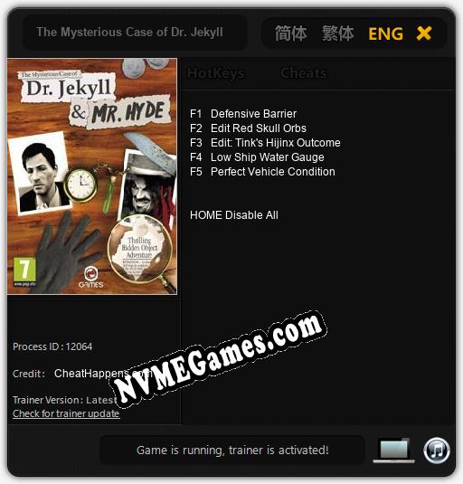 The Mysterious Case of Dr. Jekyll and Mr. Hyde: Treinador (V1.0.87)