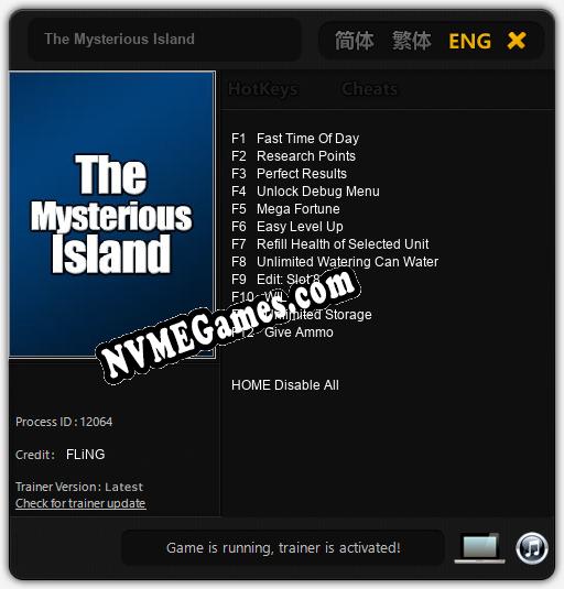 The Mysterious Island: Cheats, Trainer +12 [FLiNG]