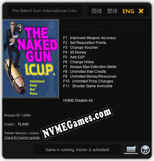 The Naked Gun: International Crime Unit Police: Cheats, Trainer +11 [FLiNG]