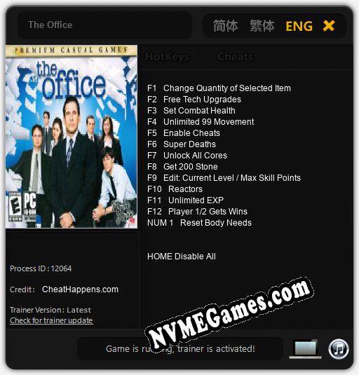 Treinador liberado para The Office [v1.0.7]