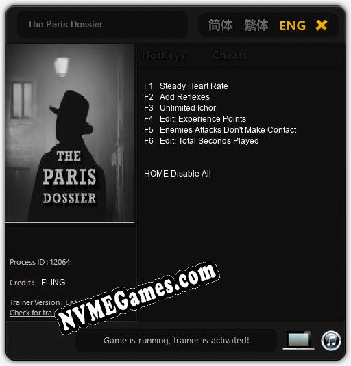 The Paris Dossier: Trainer +6 [v1.8]