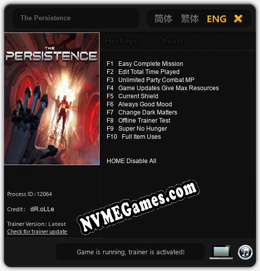 The Persistence: Treinador (V1.0.81)