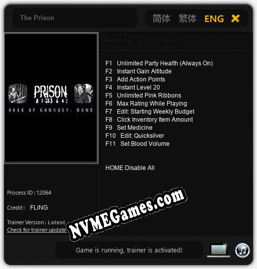 The Prison: Cheats, Trainer +11 [FLiNG]