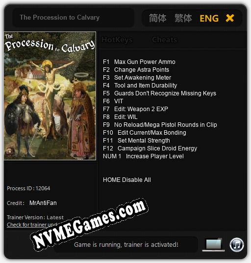 The Procession to Calvary: Treinador (V1.0.25)
