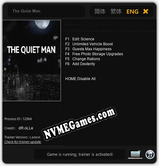 The Quiet Man: Cheats, Trainer +6 [dR.oLLe]