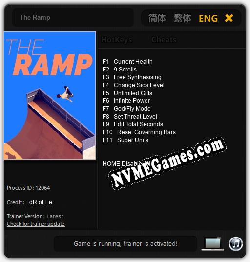 Treinador liberado para The Ramp [v1.0.2]