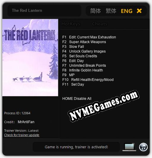 The Red Lantern: Cheats, Trainer +11 [MrAntiFan]