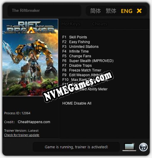 The Riftbreaker: Trainer +12 [v1.1]
