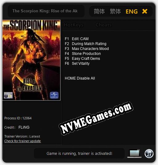 The Scorpion King: Rise of the Akkadian: Cheats, Trainer +6 [FLiNG]