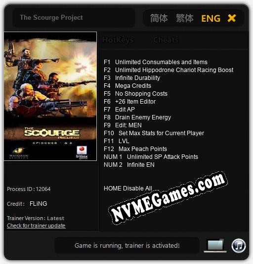 The Scourge Project: Cheats, Trainer +14 [FLiNG]