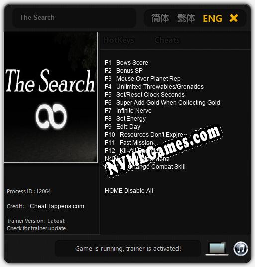 The Search: Treinador (V1.0.5)