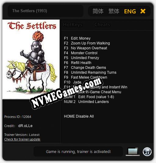 The Settlers (1993): Cheats, Trainer +14 [dR.oLLe]