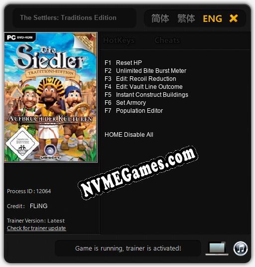 The Settlers: Traditions Edition: Cheats, Trainer +7 [FLiNG]