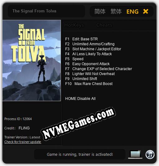 Treinador liberado para The Signal From Tolva [v1.0.9]