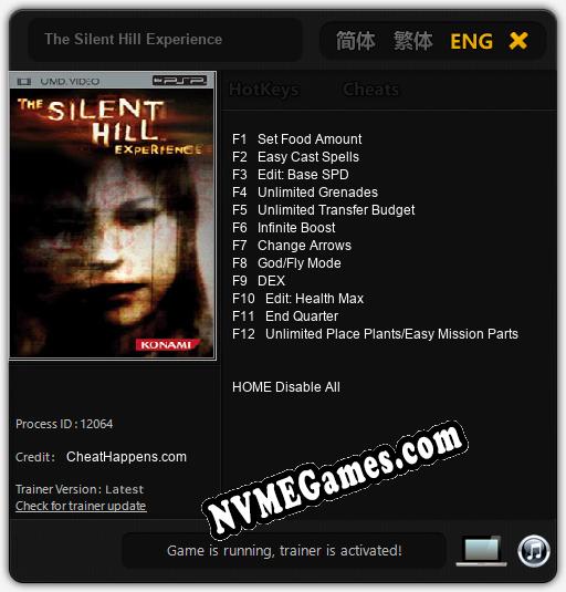 The Silent Hill Experience: Trainer +12 [v1.5]