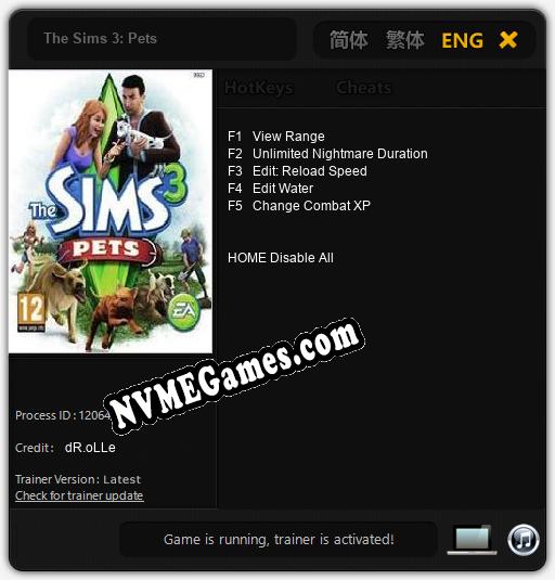 The Sims 3: Pets: Cheats, Trainer +5 [dR.oLLe]