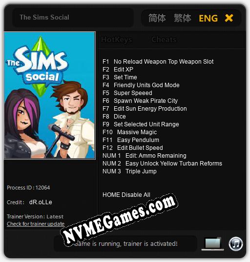 The Sims Social: Trainer +15 [v1.6]