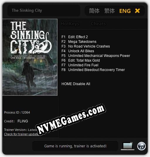 The Sinking City: Cheats, Trainer +8 [FLiNG]