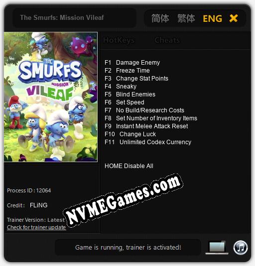 The Smurfs: Mission Vileaf: Cheats, Trainer +11 [FLiNG]