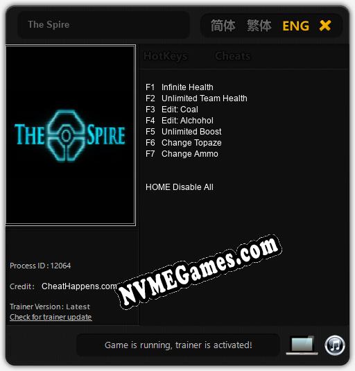 The Spire: Cheats, Trainer +7 [CheatHappens.com]