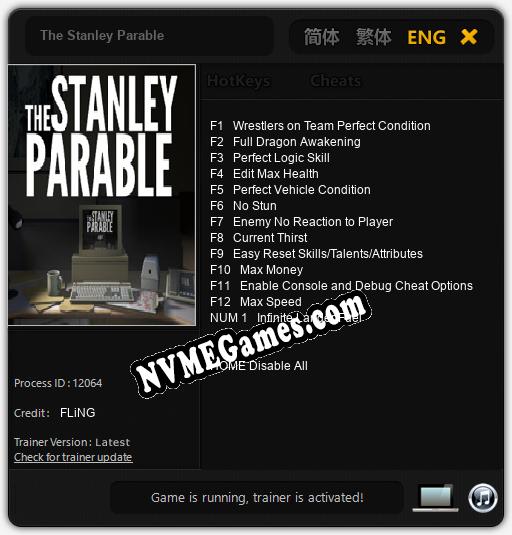 Treinador liberado para The Stanley Parable [v1.0.4]