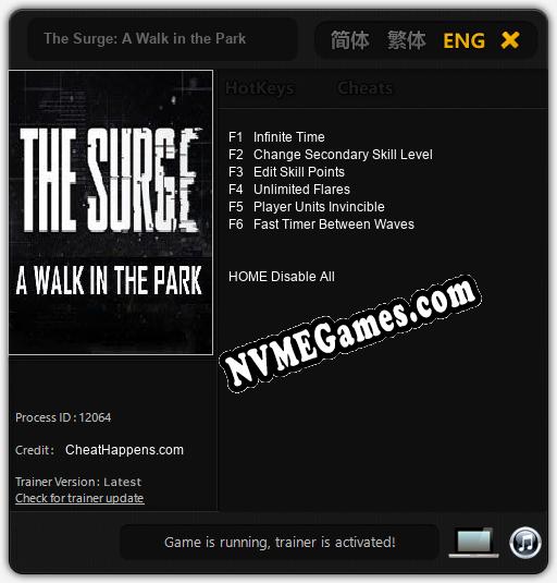 Treinador liberado para The Surge: A Walk in the Park [v1.0.9]