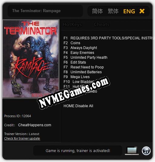 The Terminator: Rampage: Treinador (V1.0.17)